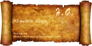 Hlavács Olga névjegykártya